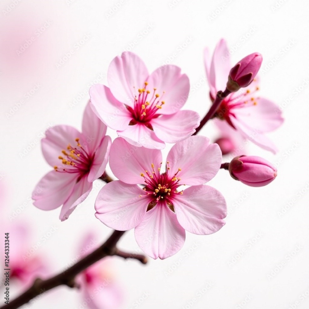 Fototapeta premium sakura flowers isolated on White Background