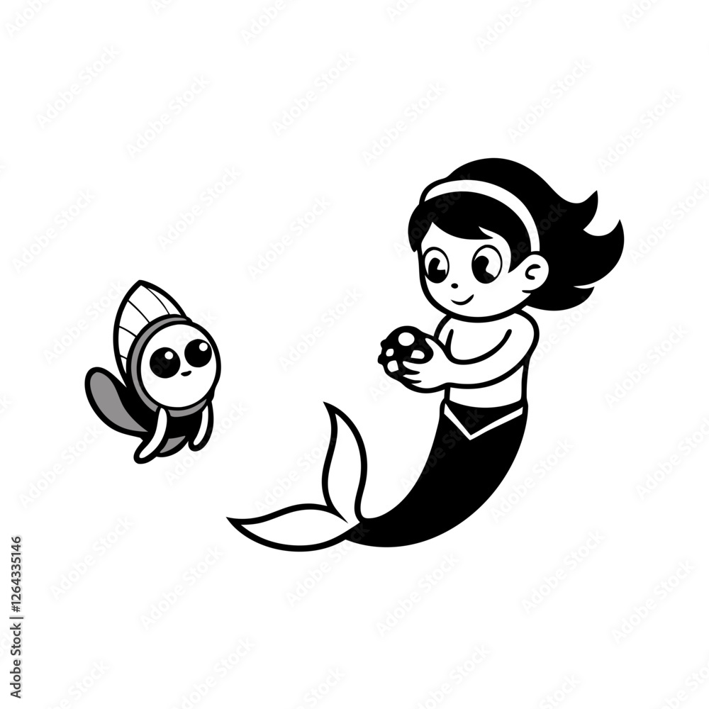 vector illustration of a mermaid vector illustration of a mermaid