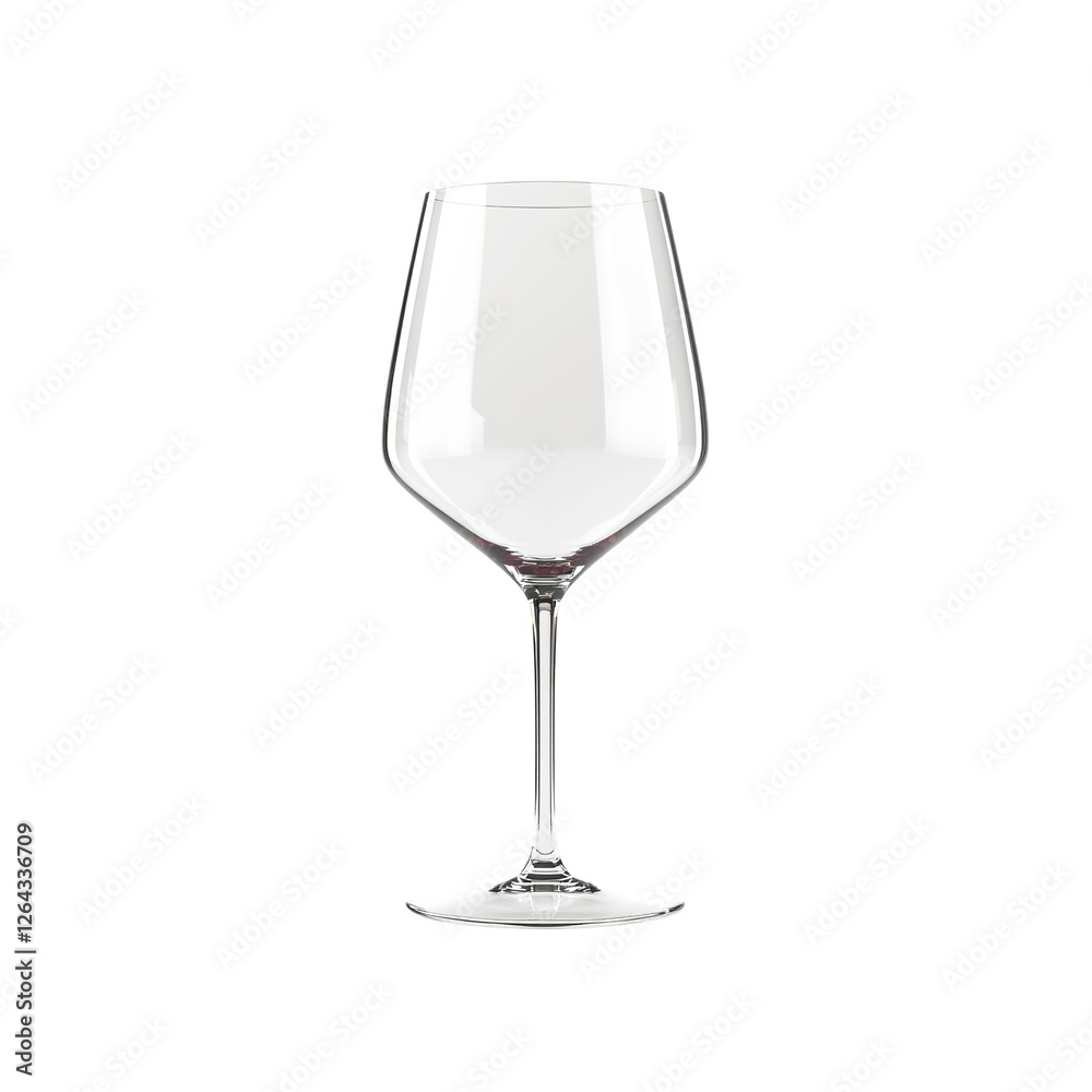 Elegant Empty Red Wine Glass Isolated on on white background Elegant Empty Red Wine Glass Isolated on on white background
