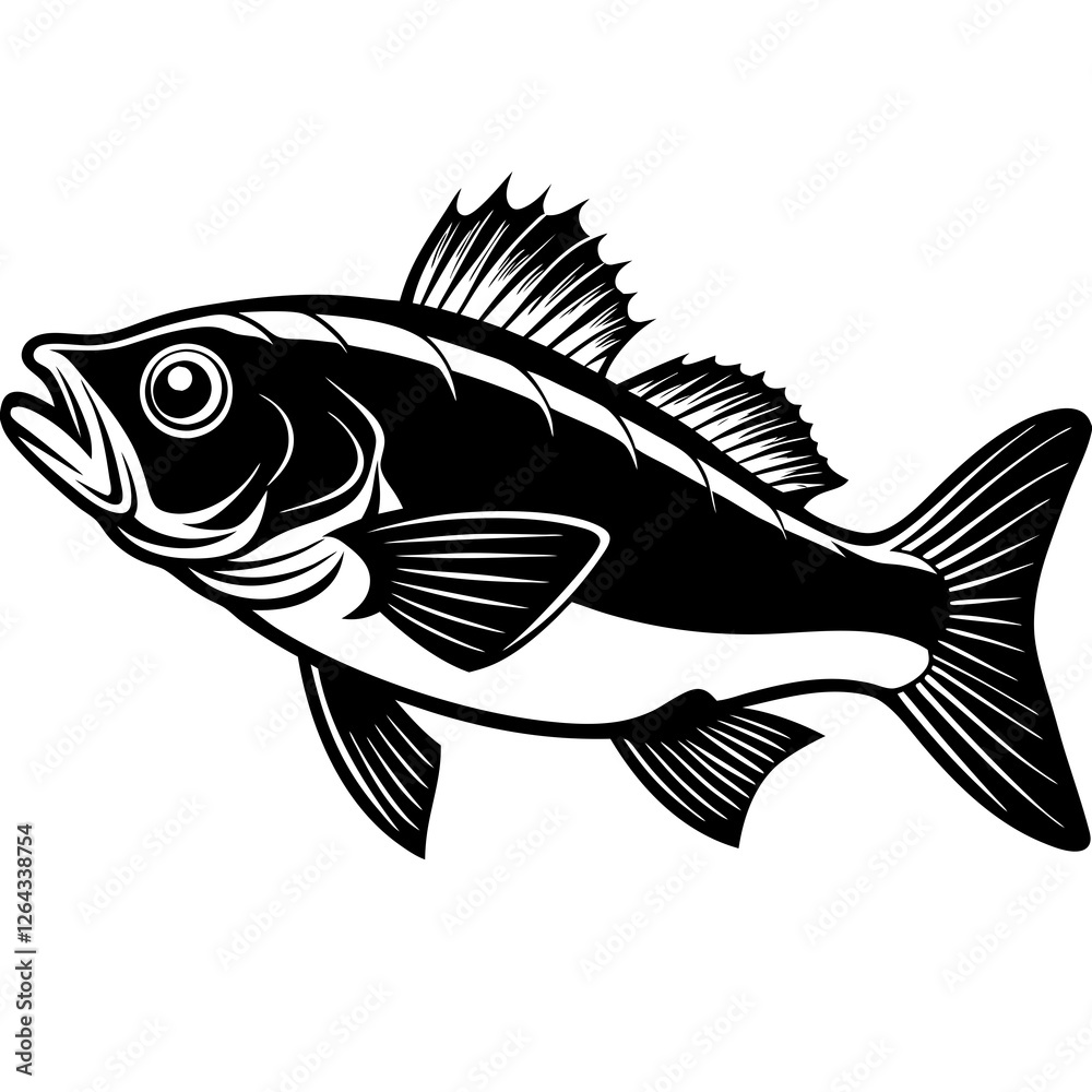 Seabass on white background Seabass on white background