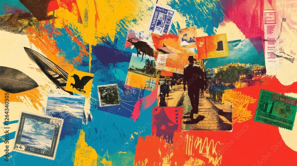 Fototapeta premium Colorful Mixed Media Artwork