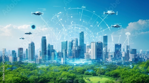 Futuristic City Skyline Visual