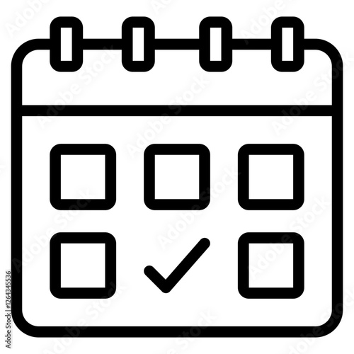Minimalistic Calendar Icon for Scheduling