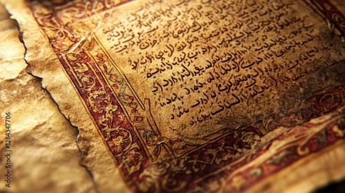 Antique Manuscript Detail photo