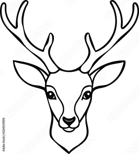 Silhouette vector of deer