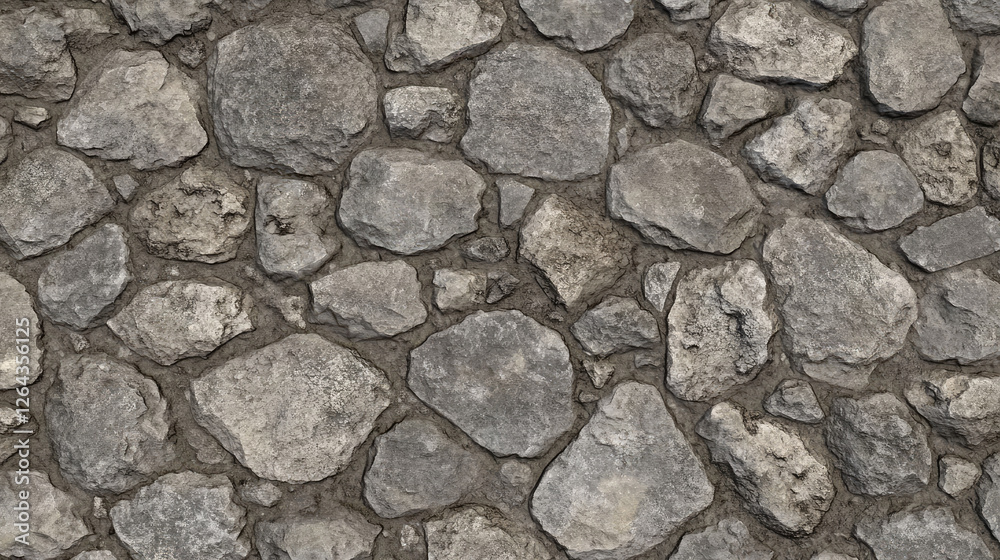 A seamless gray cobblestone wall or road background texture, featuring natural stone shapes and a grungy, weathered surface. The tileable design allows for endless repetition A seamless gray cobblestone wall or road background texture, featuring natural stone shapes and a grungy, weathered surface. The tileable design allows for endless repetition
