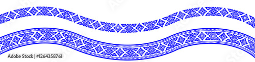 line thia art for frame blue so beautiful in thai art