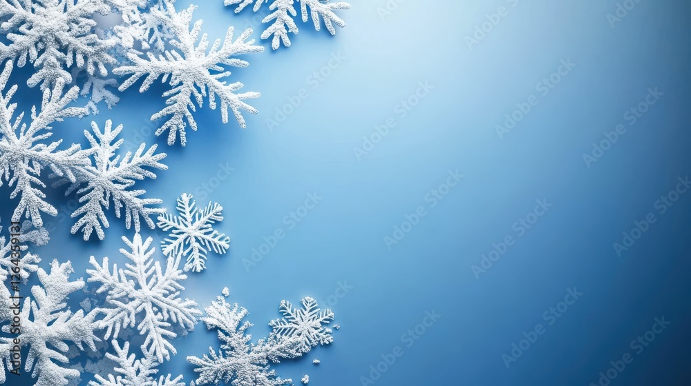 Blue Winter Background with Snowflakes. Blue Winter Background with Snowflakes.