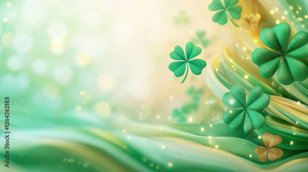 A serene image featuring green clovers on a soft, glowing background, evoking a sense of tranquility and luck. A serene image featuring green clovers on a soft, glowing background, evoking a sense of tranquility and luck.