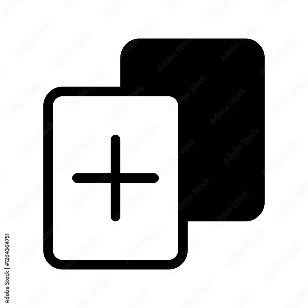 Obraz premium Minimalist Plus Icon for Digital Interfaces