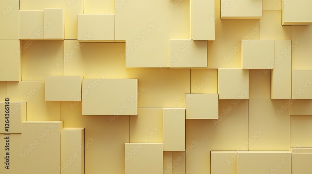 Abstract Yellow Geometric Cube Pattern Design Abstract Yellow Geometric Cube Pattern Design
