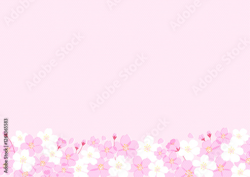 柔らかいピンクの桜背景 優雅で上品な春のデザイン