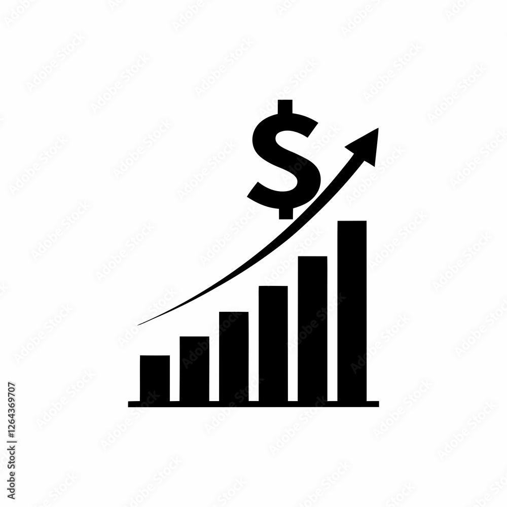 creative Finance & Money icon and logo vector silhouette creative Finance & Money icon and logo vector silhouette