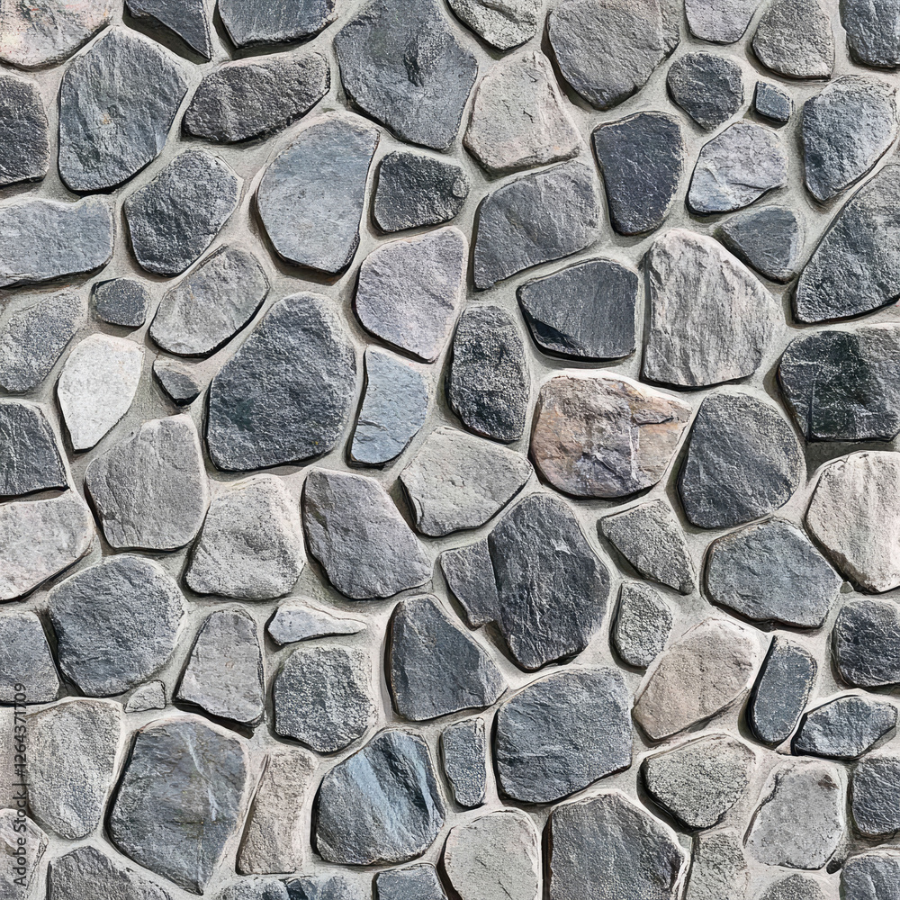 A seamless gray cobblestone wall or road background texture, featuring natural stone shapes and a grungy, weathered surface. The tileable design allows for endless repetition A seamless gray cobblestone wall or road background texture, featuring natural stone shapes and a grungy, weathered surface. The tileable design allows for endless repetition