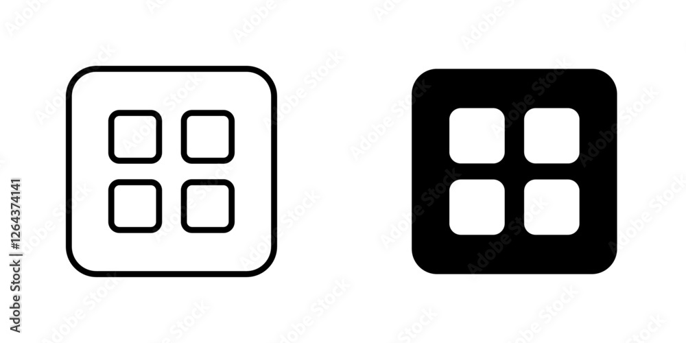 Apps icons. stroke line and black solid icons Apps icons. stroke line and black solid icons
