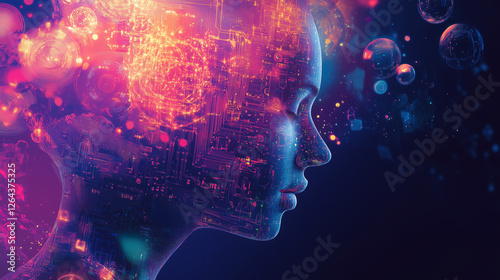 Abstract human mindset graphic design