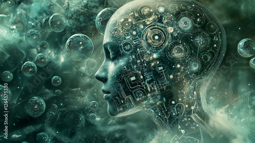Abstract brain science background