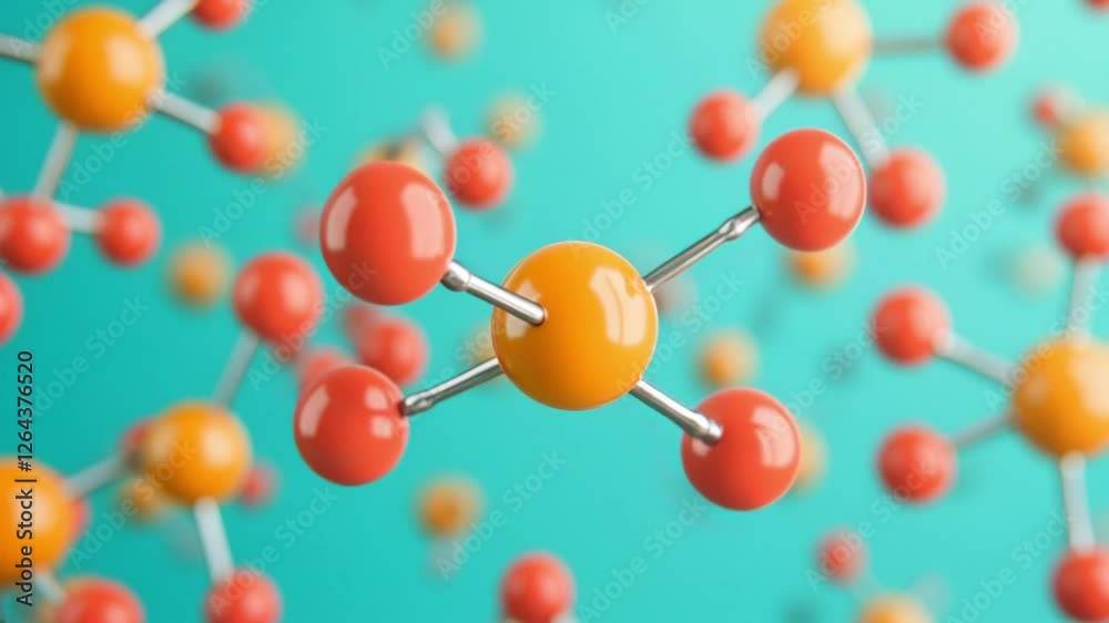 Colorful Molecule Structure Red and Yellow Atoms in Science and Chemistry Illustrating Vibrant Atomic Movement and Structure Colorful Molecule Structure Red and Yellow Atoms in Science and Chemistry Illustrating Vibrant Atomic Movement and Structure