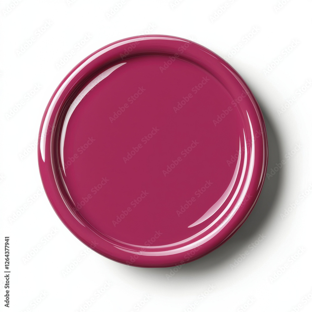 Glossy magenta circular button with subtle shadow, 3D Botton call to action Icon isolated design on white background Glossy magenta circular button with subtle shadow, 3D Botton call to action Icon isolated design on white background