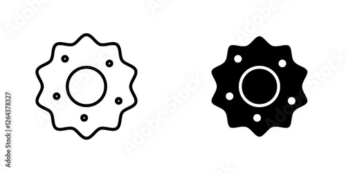 Microorganism icons. stroke line and black solid icons