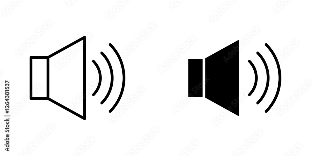 Volume icons. stroke line and black solid icons Volume icons. stroke line and black solid icons