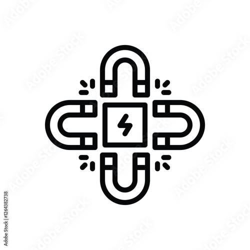 Black line icon for unite