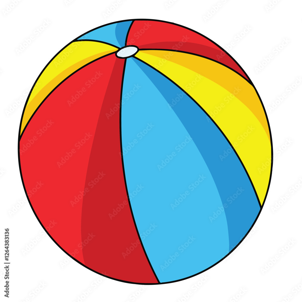 Cute cartoon hand drawn vector beach ball illustration. Cute cartoon hand drawn vector beach ball illustration.