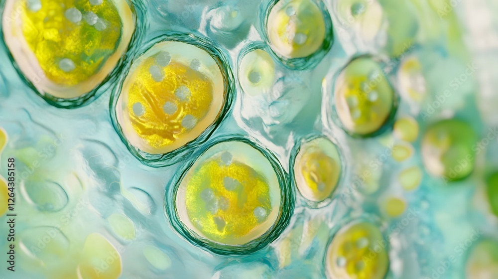 Mesmerizing Fluid Spheres in a Teal and Yellow Abstract Composition Captivating Macro Close up of Organic Bubble like Shapes in a Vibrant Futuristic Design Mesmerizing Fluid Spheres in a Teal and Yellow Abstract Composition Captivating Macro Close up of Organic Bubble like Shapes in a Vibrant Futuristic Design