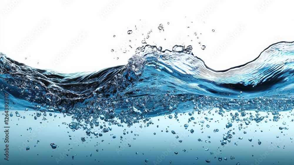 A dynamic splash of clear blue water capturing the essence of fluid motion and energy, set against a clean white background. A dynamic splash of clear blue water capturing the essence of fluid motion and energy, set against a clean white background.