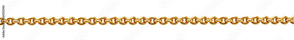 Obraz premium Elegant Gold Chain Necklace on Wooden Surface with Soft Light. Isolated on transparent background
