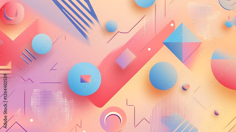 Abstract Pastel Shapes Geometric Design Background Abstract Pastel Shapes Geometric Design Background
