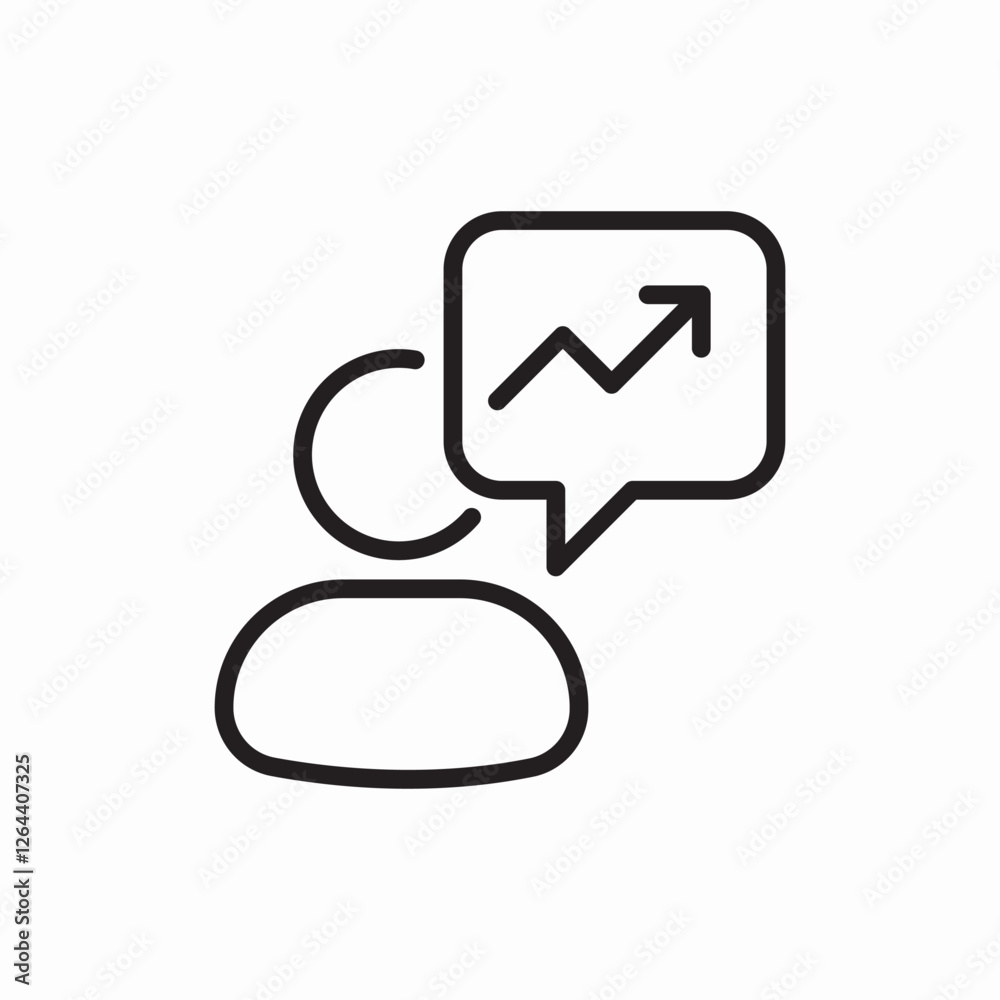 Data analytics chart icon vector sign Data analytics chart icon vector sign
