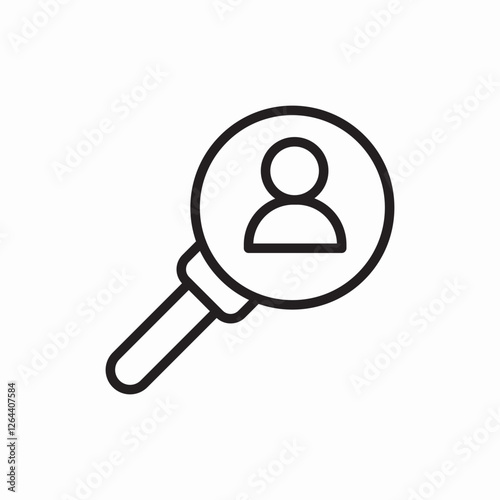 search candidate icon vector sign
