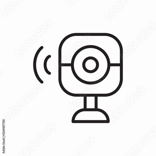 Webcam video call icon vector sign