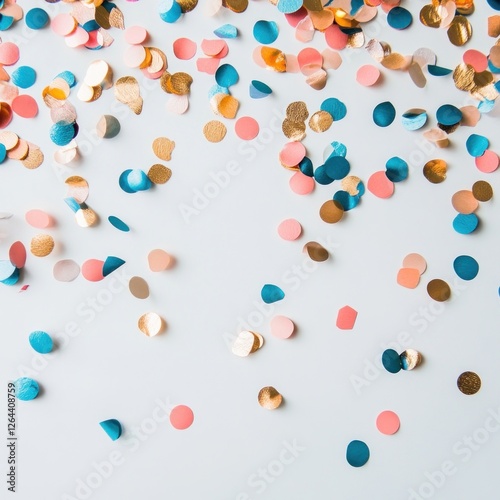 Colorful foil confetti background celebration decoration.