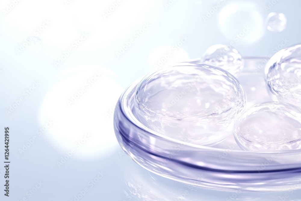 Radiant Skincare Bubbles Infused with Active Ingredients - 3D Rendering of Freshness and Vitality Radiant Skincare Bubbles Infused with Active Ingredients - 3D Rendering of Freshness and Vitality