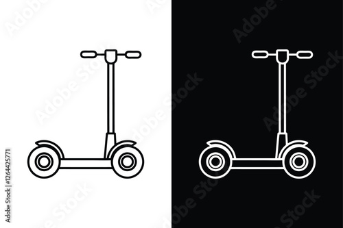 Police Segway Icon Minimalist Vector Design