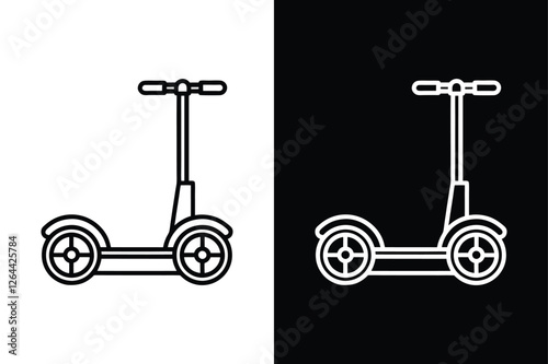 Segway Icon Sleek Line Art Illustration