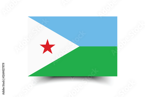 Free Download Djibouti flag. Flag of Djibouti. The official ratio. Flag icon. Standard color. Standard size. A rectangular flag. Computer illustration. Digital illustration. Vector illustration. - GFXLoad
