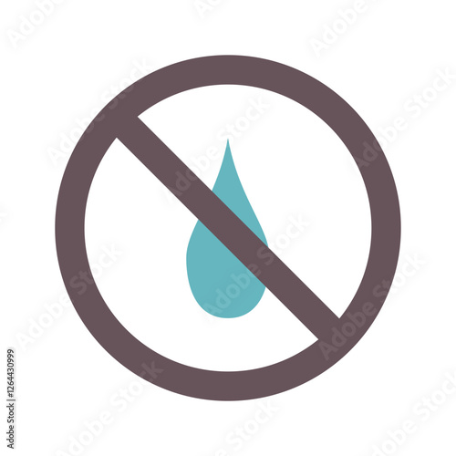Free Download No water sign vector design, no water taking sign - GFXLoad