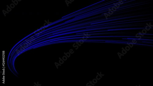 high speed blue line abstract technology background digital fiber hi tech concept. speed light line motion blur on dark background, data transfer simulation.
