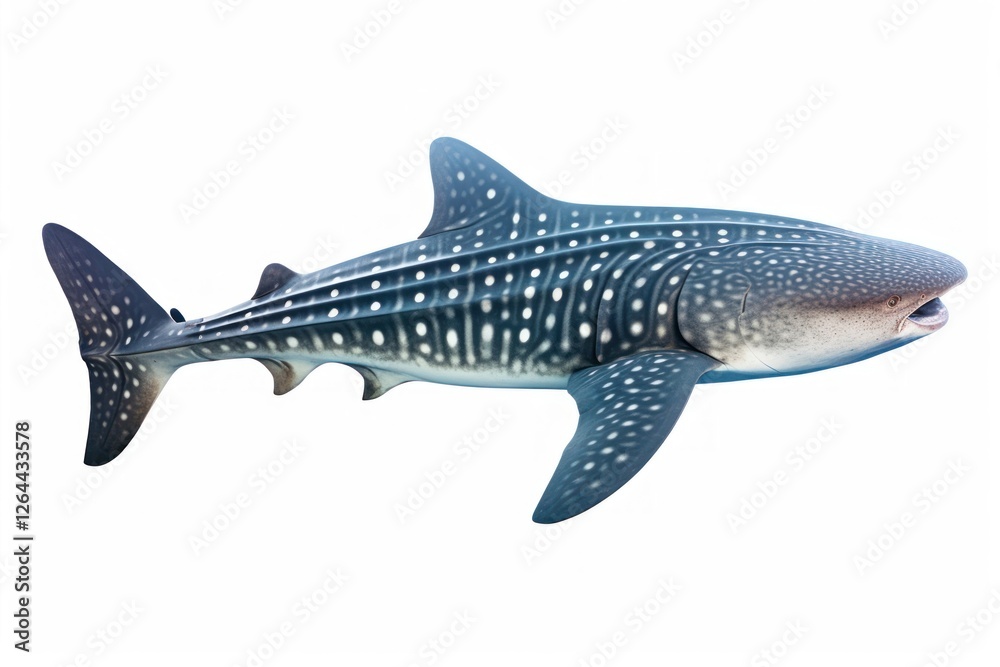 Naklejka premium Shark animal fish white background.