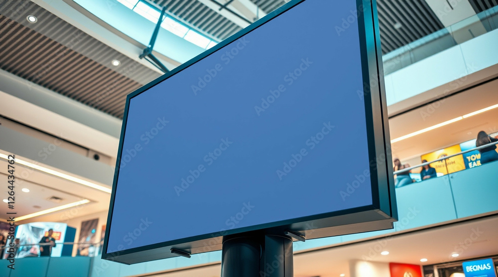 Fototapeta premium Blank Digital Display Billboard in a Modern Shopping Center Interior