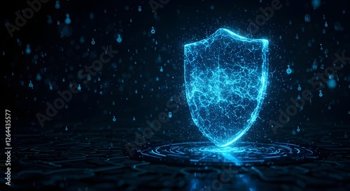 Cerradura digital de ciberseguridad futurista con concepto de protección de datos