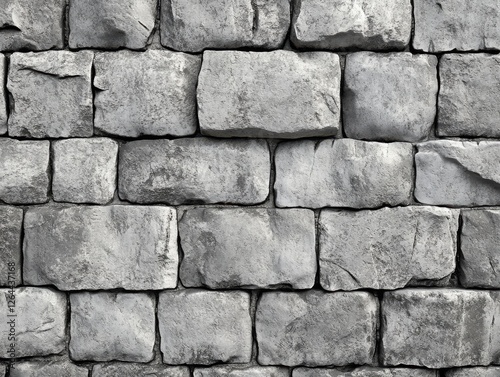 Grey stone wall background or castle stone wall.