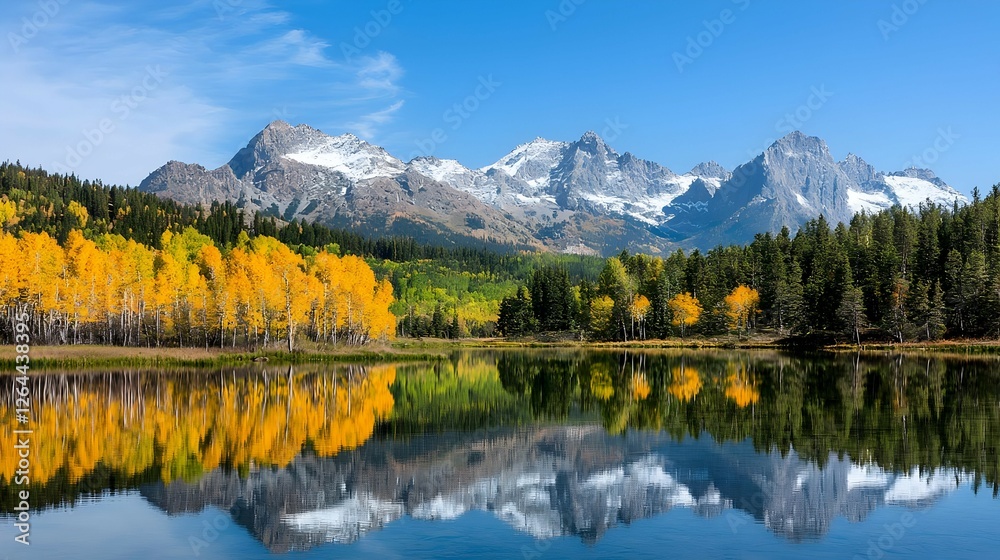 Autumnal Mountain Lake Reflection Autumnal Mountain Lake Reflection