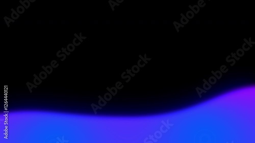 Abstract loop able flowing blue, pink liquid wavy shapes on black background. Seamless looping glowing retro waves grunge motion design. Video animation.