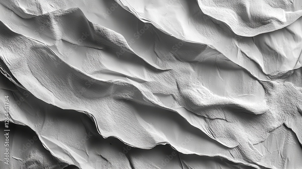 Obraz premium Abstract white texture, flowing design, background, monochrome, art