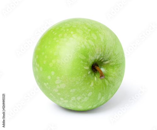 green apple on white background