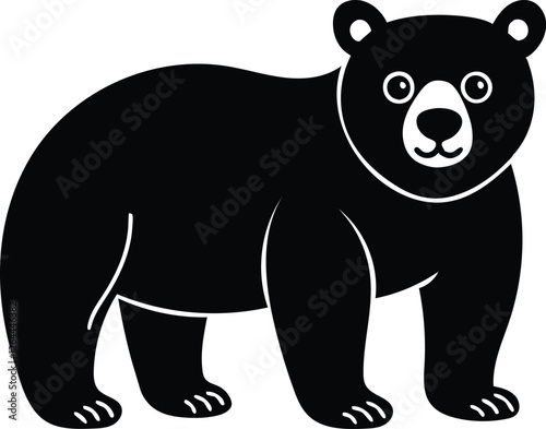 Silhouette vector of bear